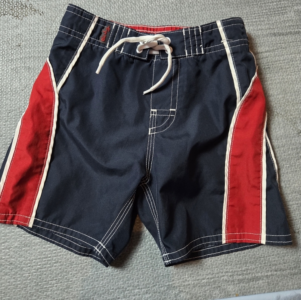 Old Navy Red White Blue Boys Swim Shorts